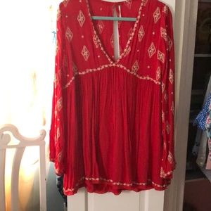 Free People red peasant top